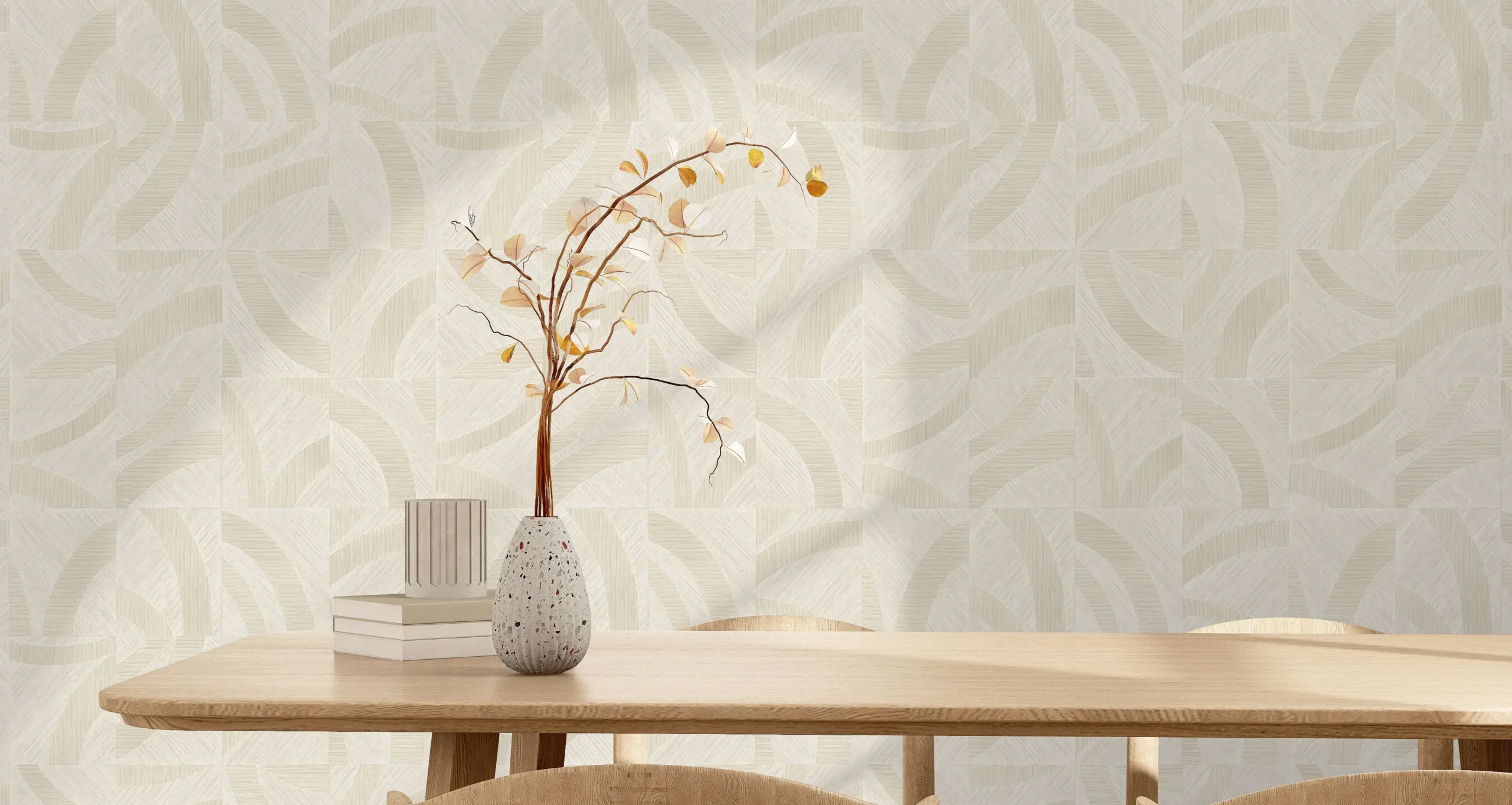 Beige Textured Wallpaper – Natural Elegance (24101-2)